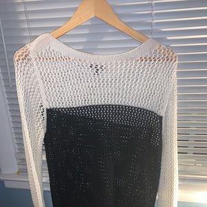 Women’s knit black and white stripped sweater